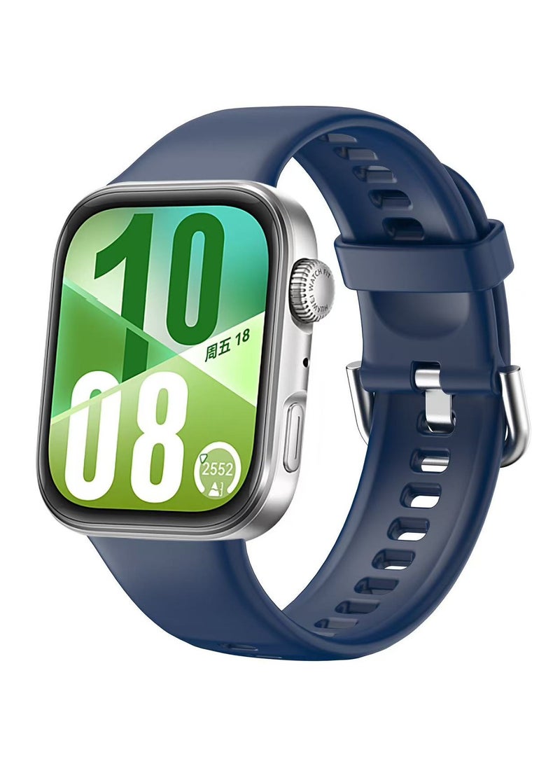 دكينج لساعة هواوي Fit4 Pro / Fit4 / Fit3 سوار رياضي سيليكون للرجال / النساء أزرق - Image 1
