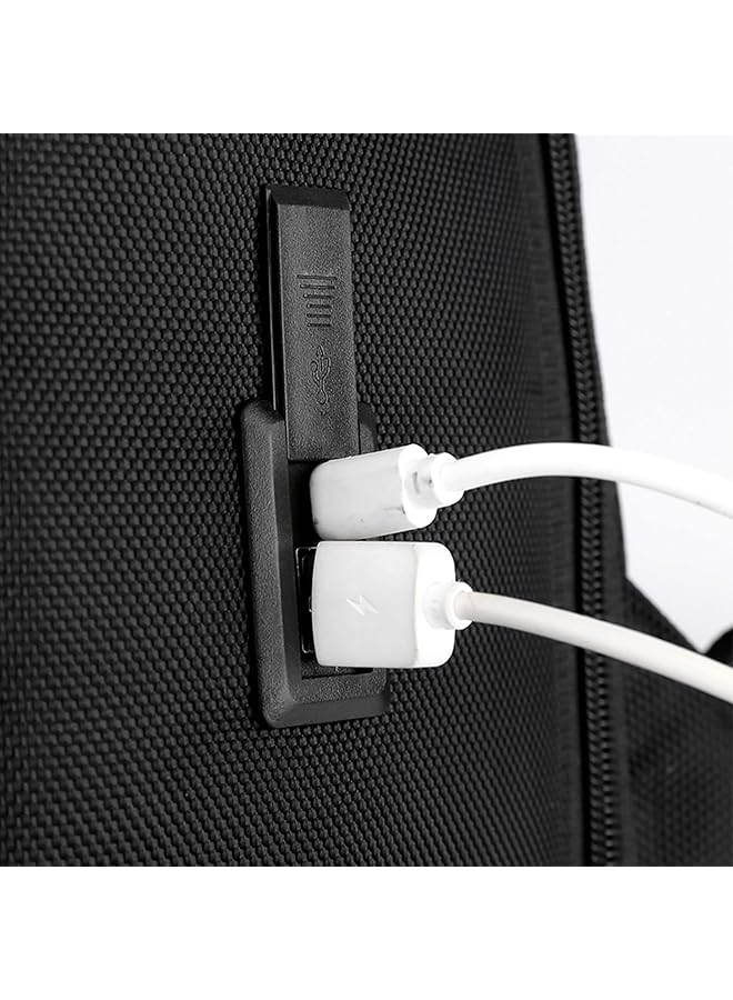 HIKE 16.5 Inch Durable Laptop Backpack Waterproof Business Casual Daypack with Built in USB Port for Men Women in Travel Office School College HK2201 (Black) - Image 5