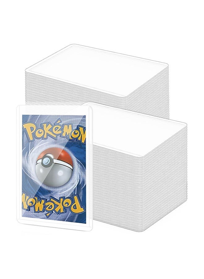 Peachjoy 80pcs PVC Top Loaders for Cards, Premium Protection 3" x 4" Trading Card Sleeves, Anti-Scratch Pokemon Card Sleeves, Clear Baseball, MTG, K-pop and Social Security Card Protector  - Image 1