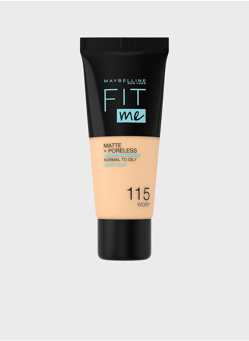 MAYBELLINE NEW YORK Fit Me Matte & Poreless Foundation - 115 Ivory