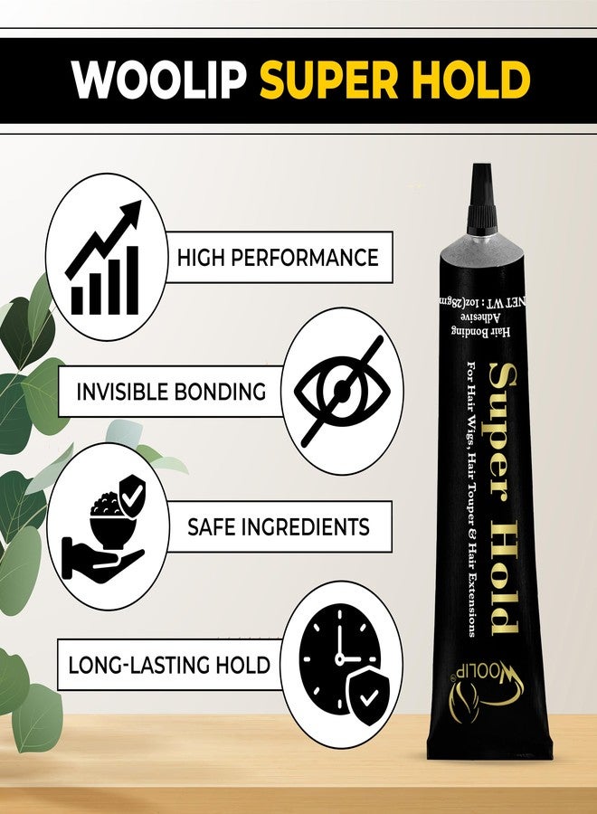 Woolip Super Hold Hair Patch Glue for Men | Strong Adhesive Hold 2-4 Weeks | Waterproof & Sweat Resistant Wig Glue | Skin Friendly Hair Patch Glue | 30g Pack of 1 (28ml) - Image 4