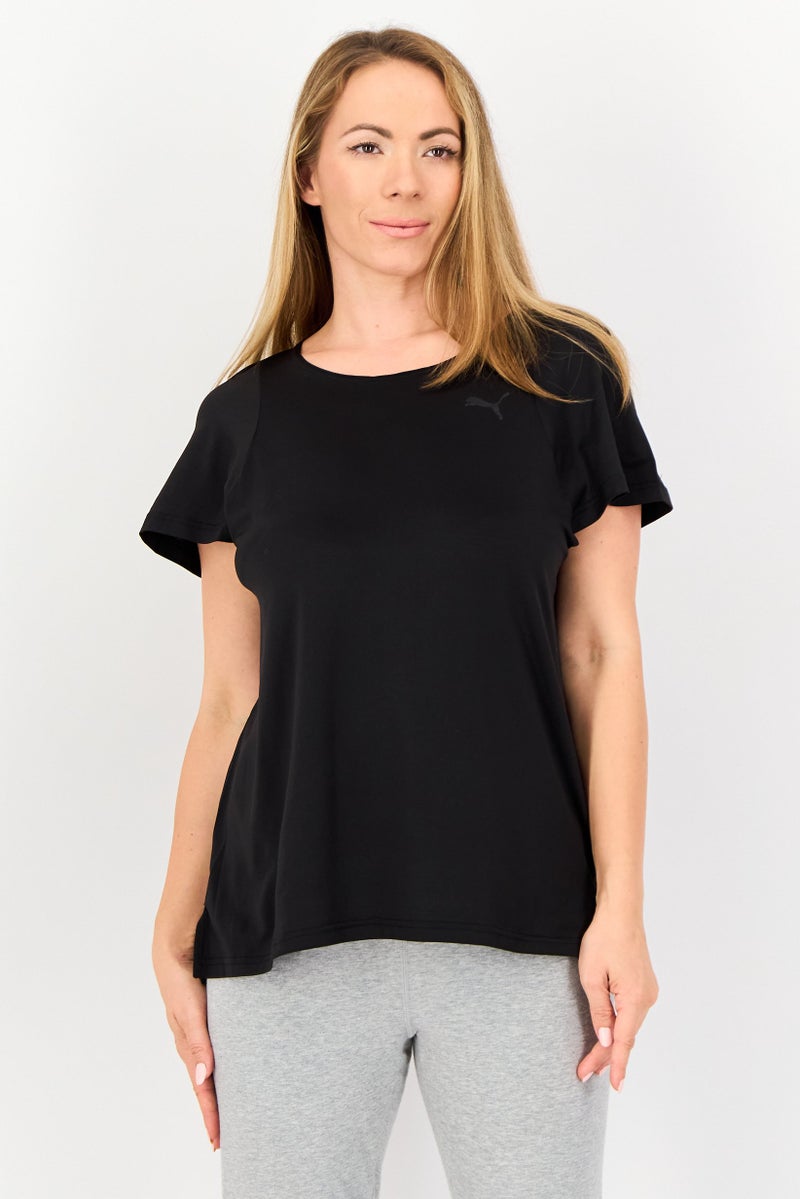 PUMA Women Relaxed Fit Short Sleeve Training T-Shirt, Black - Image 1