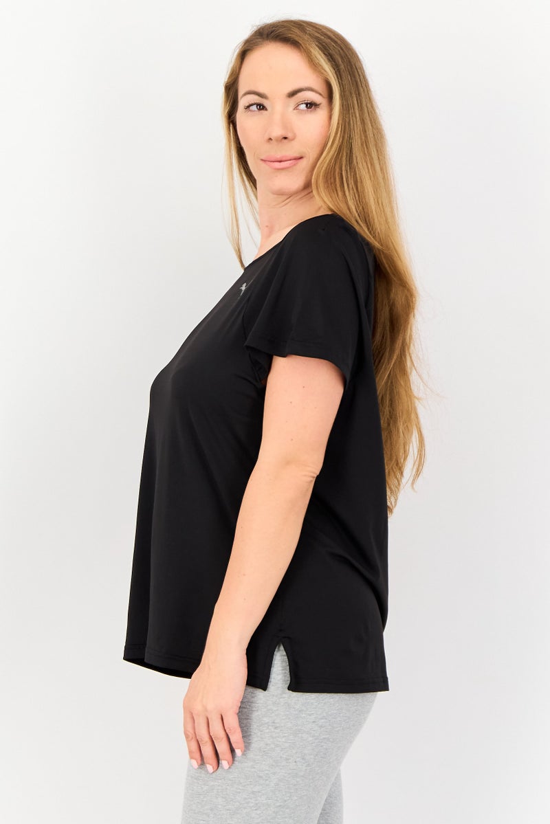 PUMA Women Relaxed Fit Short Sleeve Training T-Shirt, Black - Image 2