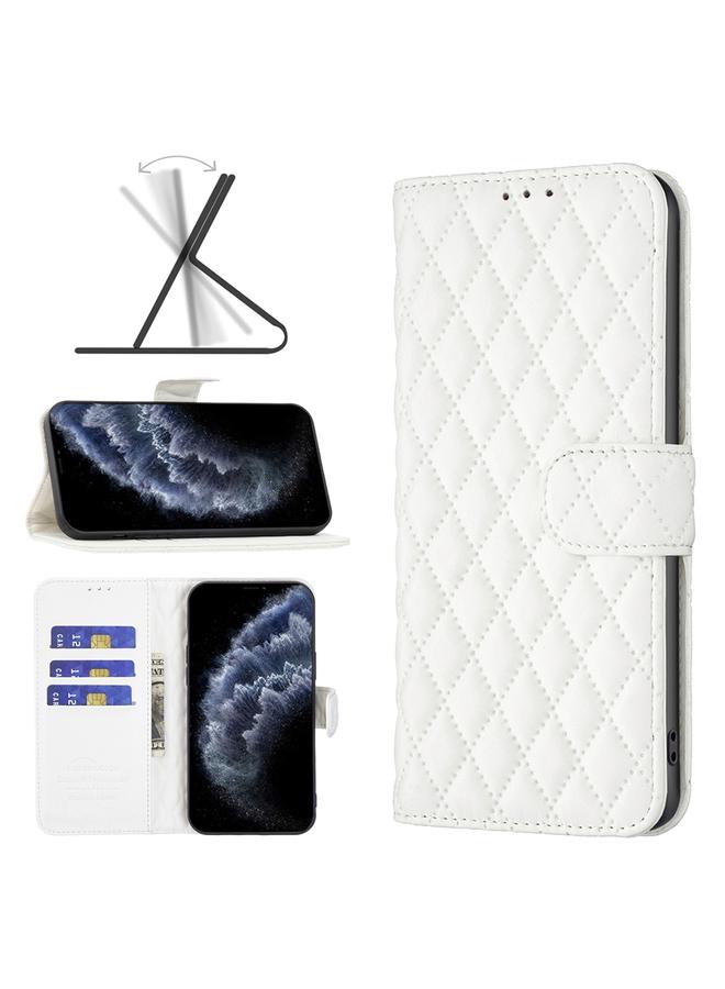 Zaboon Case For iPhone 11 Pro Diamond Lattice Wallet Leather Flip Phone Case - Image 1