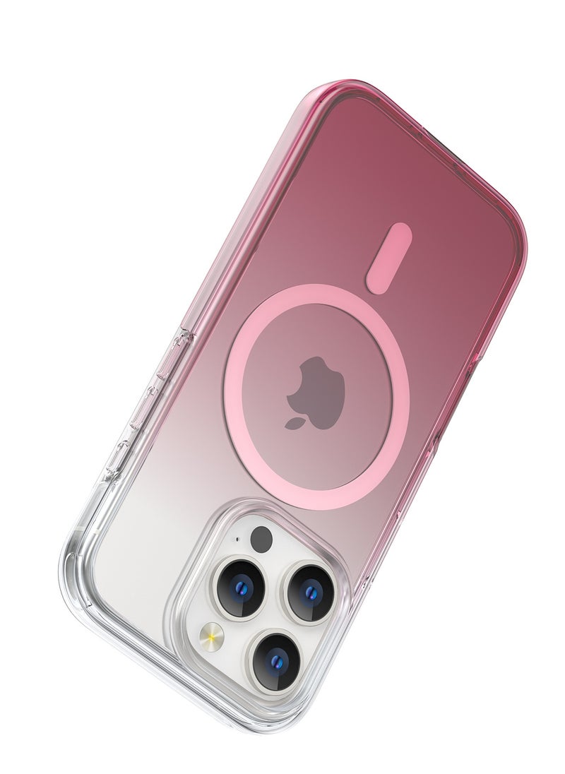 GREEN LION iPhone 16 Pro Max Magsafe Case Gradient Powerful / Yellow Resistant / Drop Protection / Antioxidant Layer / Scratch Resistant / Non-Slip Grip / Air Cushion - Pink  - Image 2