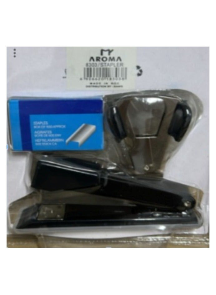 أروما طقم دباسة مع دبابيس و مزيل دبابيس – طقم مكتبي متين مثالي للمكتب، المدرسة و المنزل - Image 2