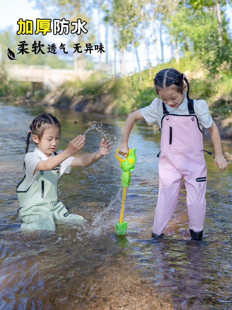 Children'S Play Water Suit Suit Kindergarten Sand Water Suit Raincoat Waterproof Pants Rain Pants Rain Boots Integrated Sea Equipment - Image 2