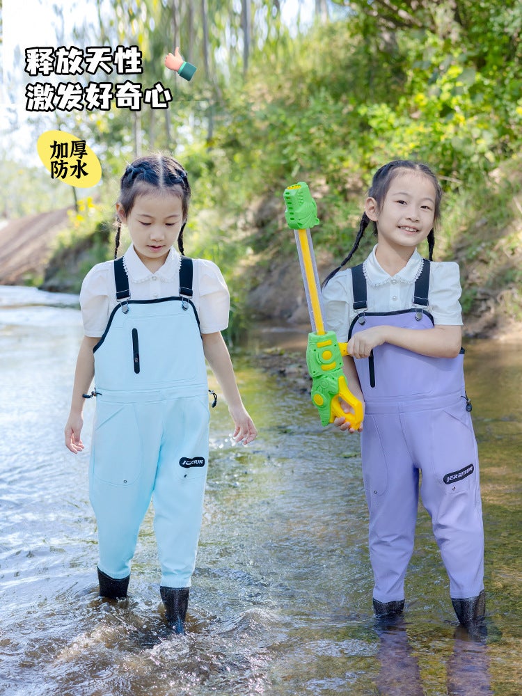 Children'S Play Water Suit Suit Kindergarten Sand Water Suit Raincoat Waterproof Pants Rain Pants Rain Boots Integrated Sea Equipment - Image 5