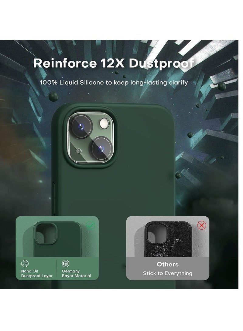 5 in 1 Designed for iPhone 14 Plus Case, with 2 Pack Screen Protector + 2 Pack Camera Lens Protector, Liquid Silicone Ultra Slim Shockproof Protective Phone Case 6.7 - Image 4