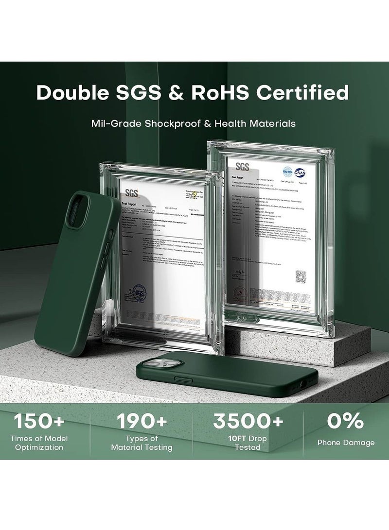 5 in 1 Designed for iPhone 14 Plus Case, with 2 Pack Screen Protector + 2 Pack Camera Lens Protector, Liquid Silicone Ultra Slim Shockproof Protective Phone Case 6.7 - Image 3