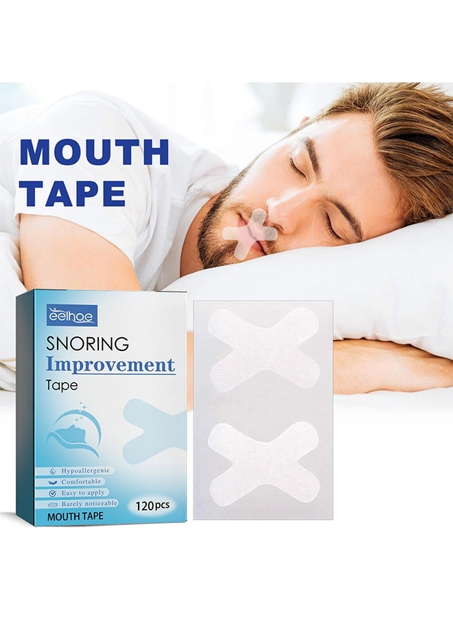 EELHOE Snoring Improvement Tape 120 Pcs, Mouth Tape for Sleeping Specially, Adult Sleep Patch, Anti Snoring Mouth Tape, Improves Nighttime Sleep and Provides Immediate Snoring Relief - Image 1