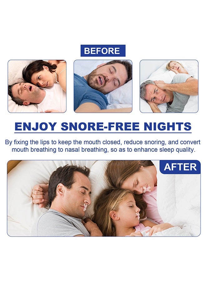 EELHOE Snoring Improvement Tape 120 Pcs, Mouth Tape for Sleeping Specially, Adult Sleep Patch, Anti Snoring Mouth Tape, Improves Nighttime Sleep and Provides Immediate Snoring Relief - Image 2