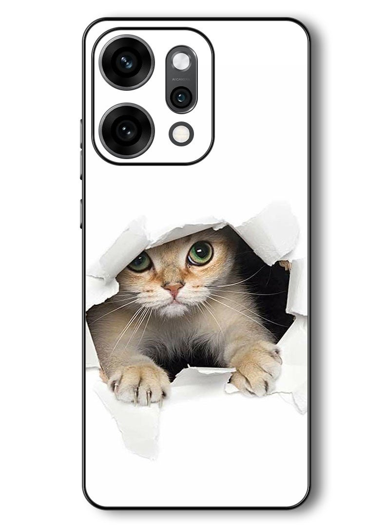 Theodor Case Compatible with Oppo Reno 14 Pro 6.83 Inch Protection Shockproof Bumper Cover Baby Cat - Image 1