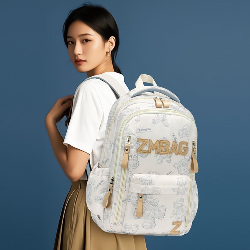 Sesame Baby Fashion Graffiti Backpack for School Students - Image 1