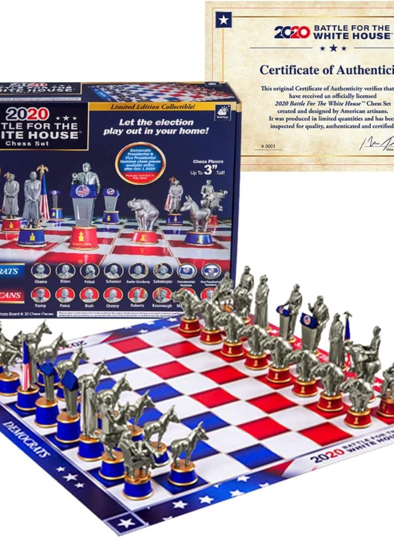Bulbhead As Seen On TV Collector's Edition 2020 Battle for The White House Chess Set Board Game by BulbHead - Chess Pieces Look Just Like Politicians &... - Image 1