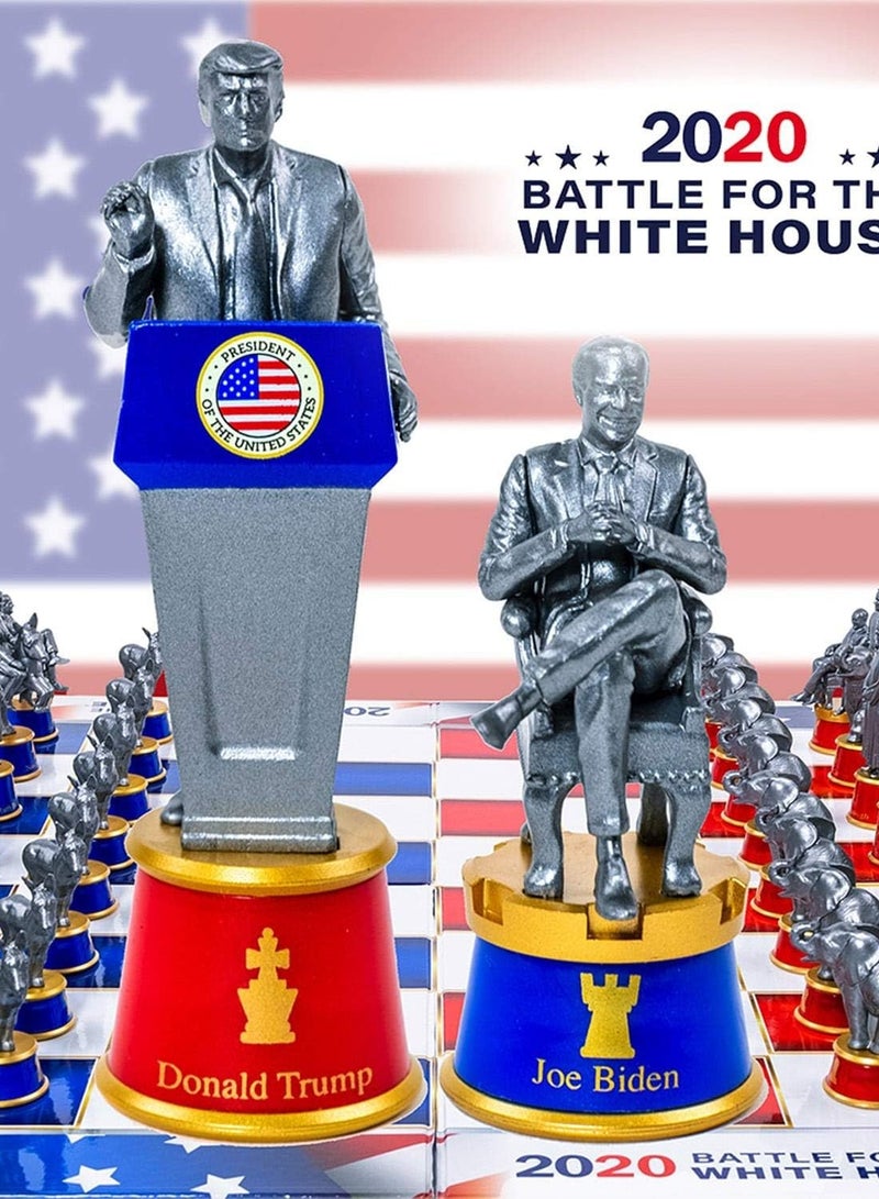 Bulbhead As Seen On TV Collector's Edition 2020 Battle for The White House Chess Set Board Game by BulbHead - Chess Pieces Look Just Like Politicians &... - Image 2