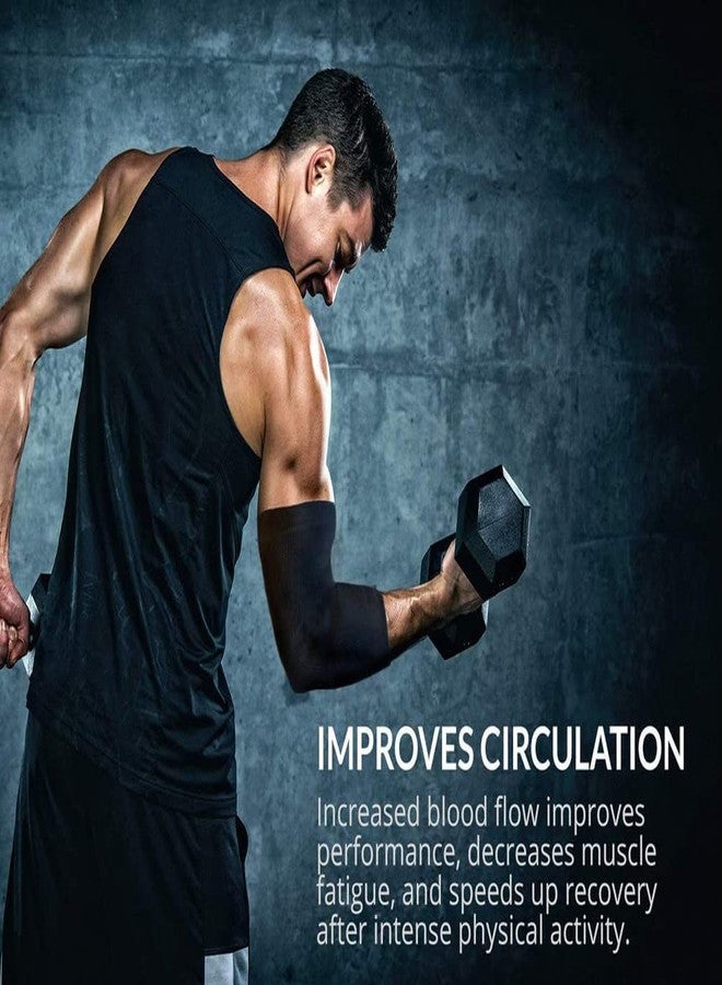 BESAFE Forever Compression Socks & Elbow Support Guard, Elbow Sleeves Band for Men & Women, Gym, Cricket, Badminton, Bikers | Pair, Black, ESS103 (XL) - Image 4