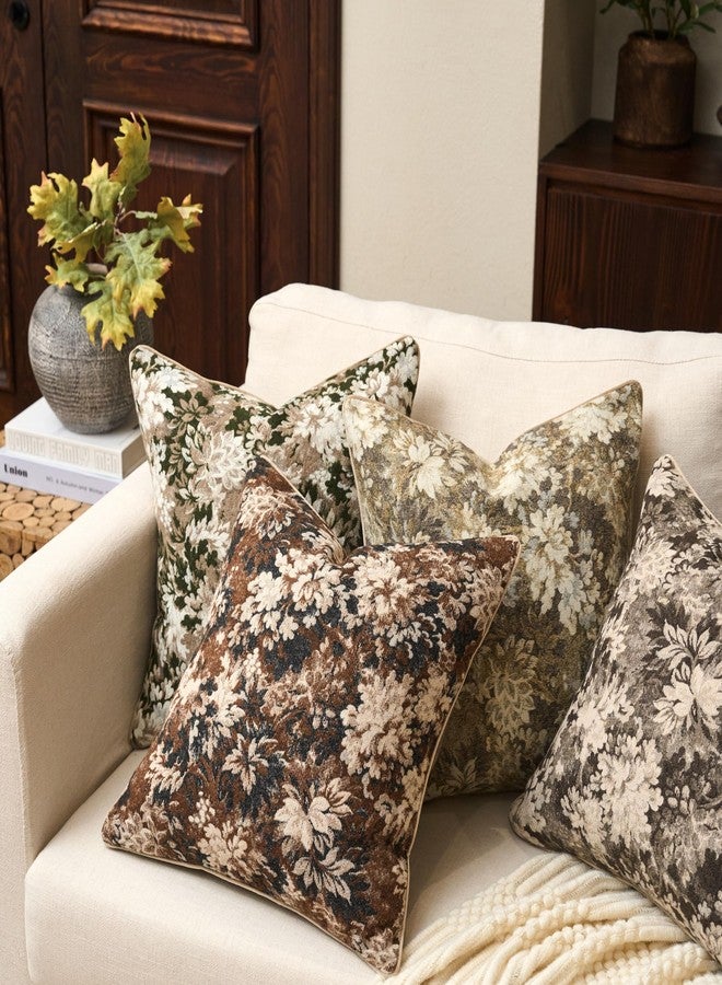Yangest Neutral Floral Pillow Cover 12 x 20 Inches, Vintage Chenille Rectangle Throw Pillow Cover Soft Decorative Farmhouse Accent Couch Pillow Cover for Living Room Bedroom, Grey - Image 5
