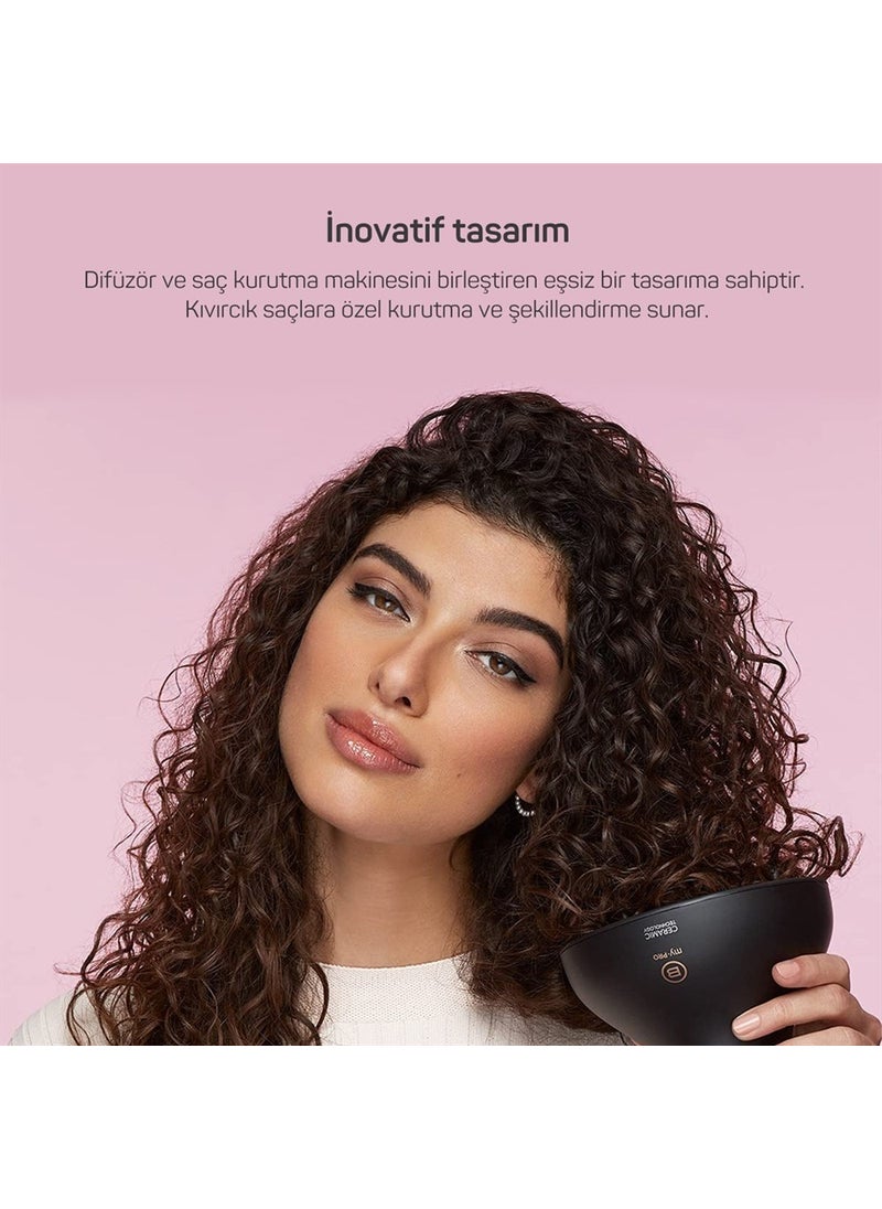 Arzum مجفف شعر سيراميك بيلسيمَا AR5086 - أسود  - Image 2