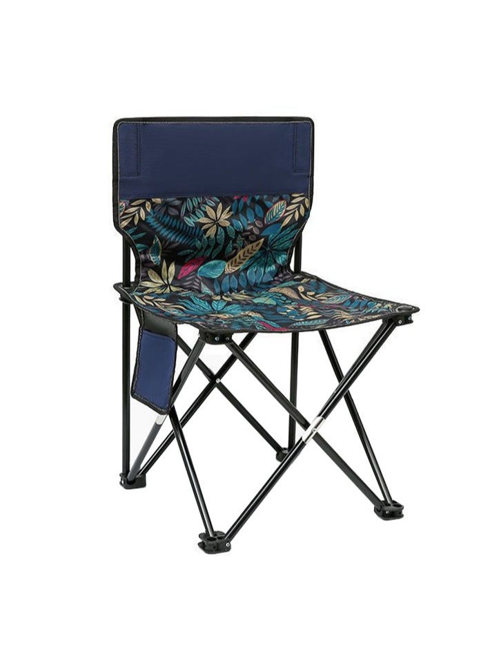 dida-cosmos - Foldable Portable Fishing Camping Chair, Outdoor Camping Chair with Side Pockets and Carry Bag - Image 1