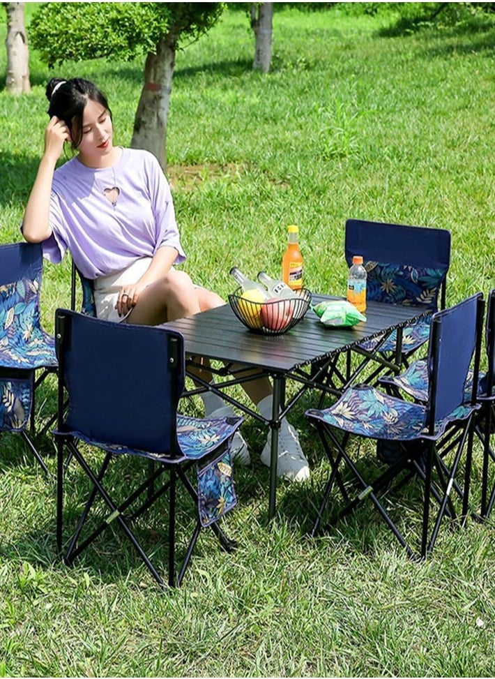 dida-cosmos - Foldable Portable Fishing Camping Chair, Outdoor Camping Chair with Side Pockets and Carry Bag - Image 1