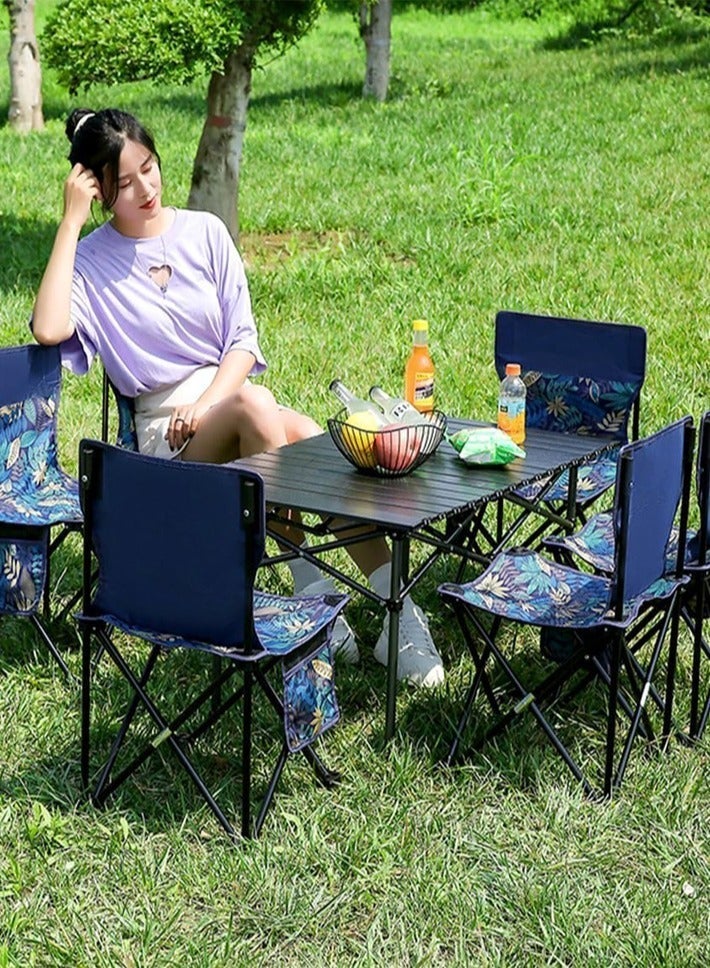 dida-cosmos Foldable Portable Fishing Camping Chair, Outdoor Camping Chair with Side Pockets and Carry Bag - Image 2