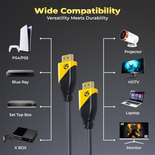 Lapcare HDMI Cable 2.0 Cable 1.5Meter | 4K@60Hz | 18Gbps Speed | ARC & 3D Support | Durable PVC | Compatible with Laptops, Desktops, Smart TVs, Projectors (LHC-104), Black - Image 4
