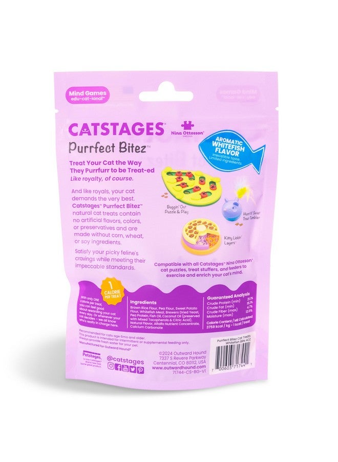 Catstages by Nina Ottosson Purrfect Bitez Natural Crunchy Cat Treats for Puzzles, Toys, and More, Real Whitefish Flavor - Image 5