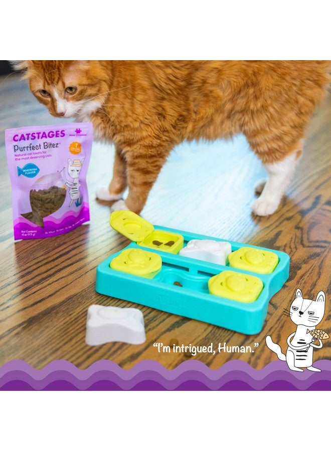 Catstages by Nina Ottosson Purrfect Bitez Natural Crunchy Cat Treats for Puzzles, Toys, and More, Real Whitefish Flavor - Image 2