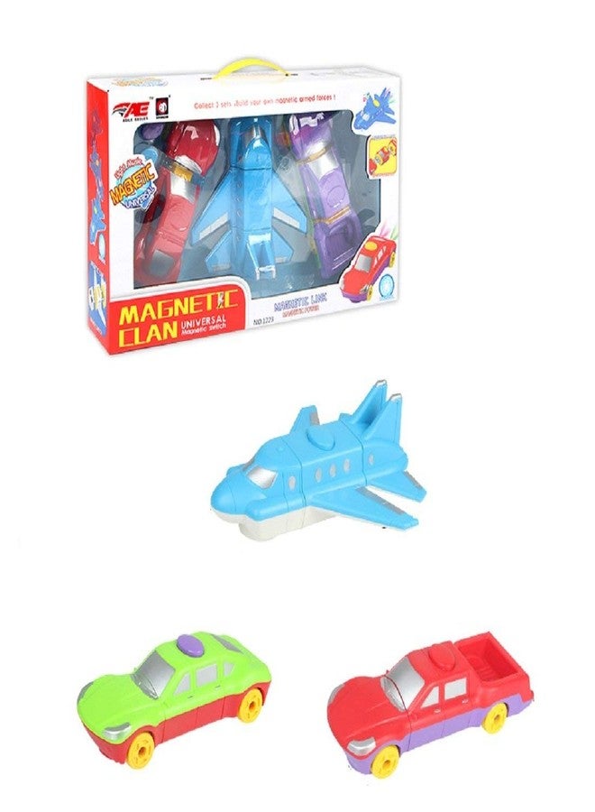 Powerpak Xinbida Magical Magnet 3D Puzzle Magnetic Building Blocks Construction Learning Educational Toy Set for Toddlers/Kids (3 pcs (1223)) - Image 1