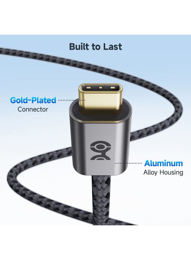 Cable Matters Braided 240W USB C Fast Charging Cable - 10ft, USBC to USBC Cable, No Video, 240W Fast Charging Cord Type C Works with iPhone 15/16, iPad Pro, Macbooks, Surface Pro, Black - Image 4