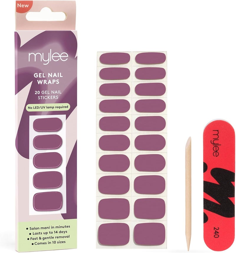 Mylee Gel Nail Wraps 10 PreCured Gel Stickers for Instant Mani No Lamp Needed ChipResistant Glossy Finish Lasts Up to 14 Days Easy to Apply Vegan CrueltyFree 0038 in The Air