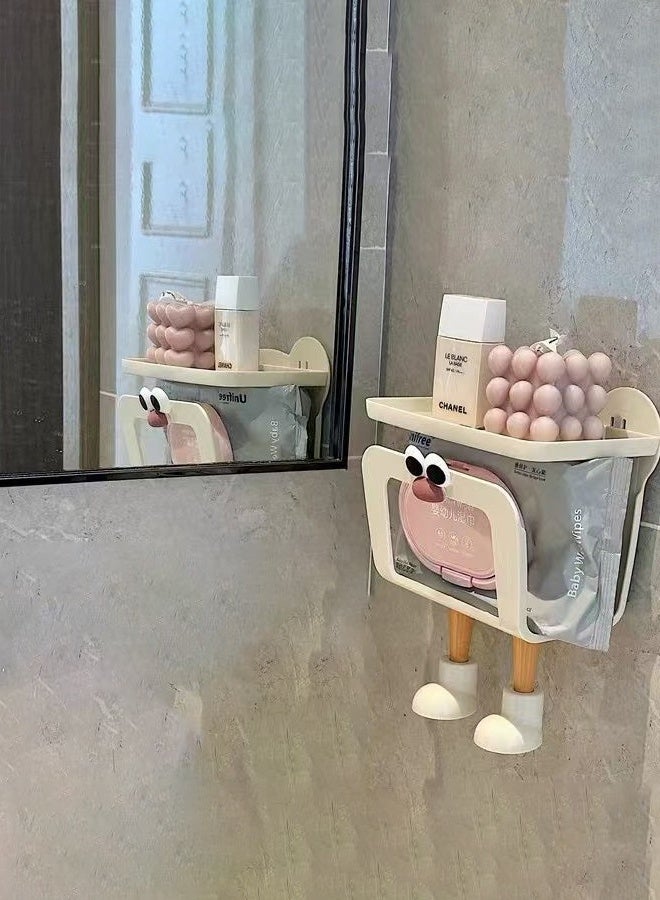 Tissue Box,Cute cartoon wet wipes box bathroom wall mounted paper box, Toilet Paper Holder, Wall Mounted Tissue Box,Tissue Dispenser, Drying Tissue Holder, Acrylic Transparent Tissue Inverted Box,Ha - Image 3