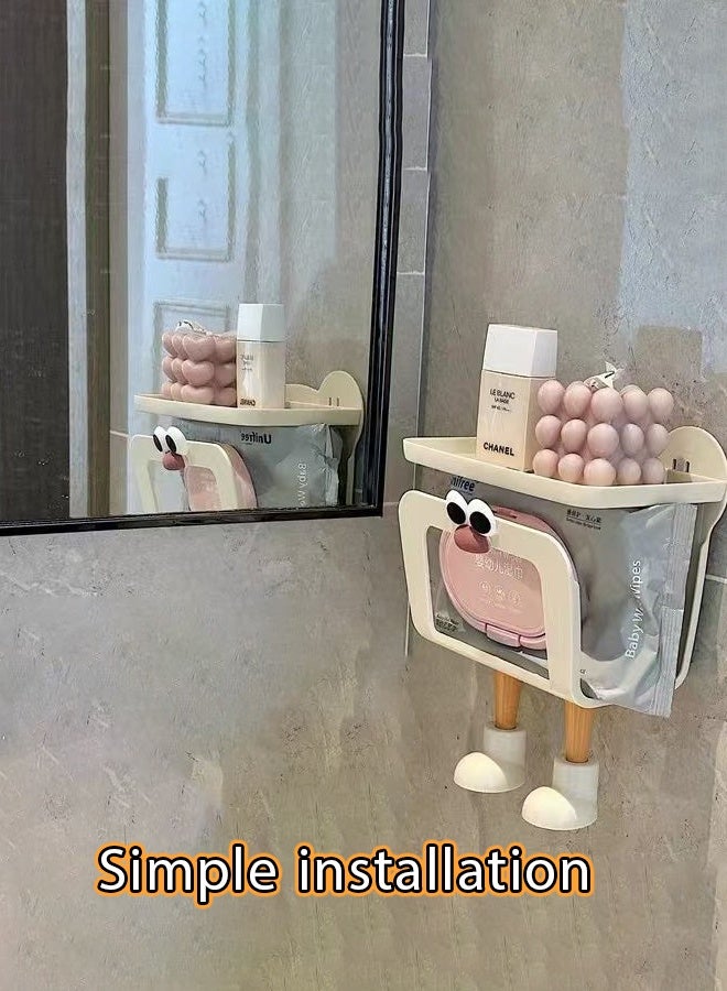 Tissue Box,Cute cartoon wet wipes box bathroom wall mounted paper box, Toilet Paper Holder, Wall Mounted Tissue Box,Tissue Dispenser, Drying Tissue Holder, Acrylic Transparent Tissue Inverted Box,Ha - Image 5