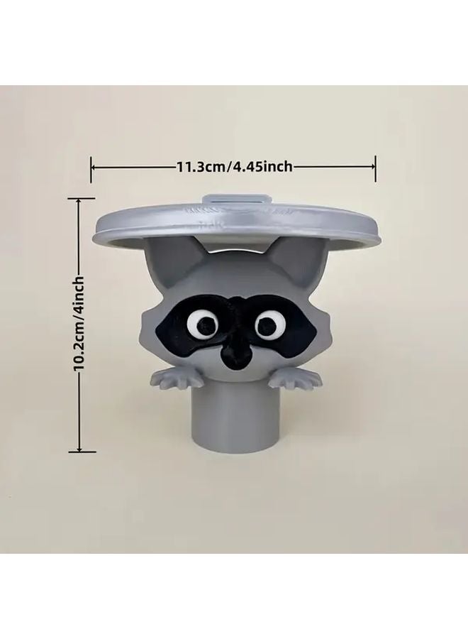 حامل ورق التواليت راكون الأبيض مطبوع ثلاثي الأبعاد حامل مناديل الحمام المستقل - Image 4