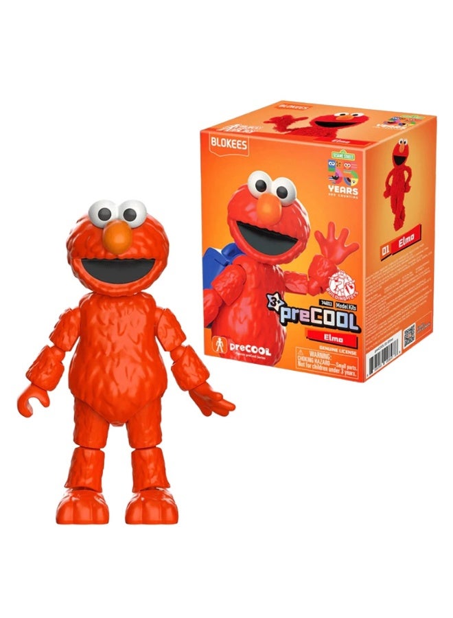 BLOKEES preCOOL Sesame Street Elmo Model Kit | Buildable Action Figure with Backpack | Collectible Construction Toy for Kids Ages 3+ | Articulated Red Plush Character - Image 4
