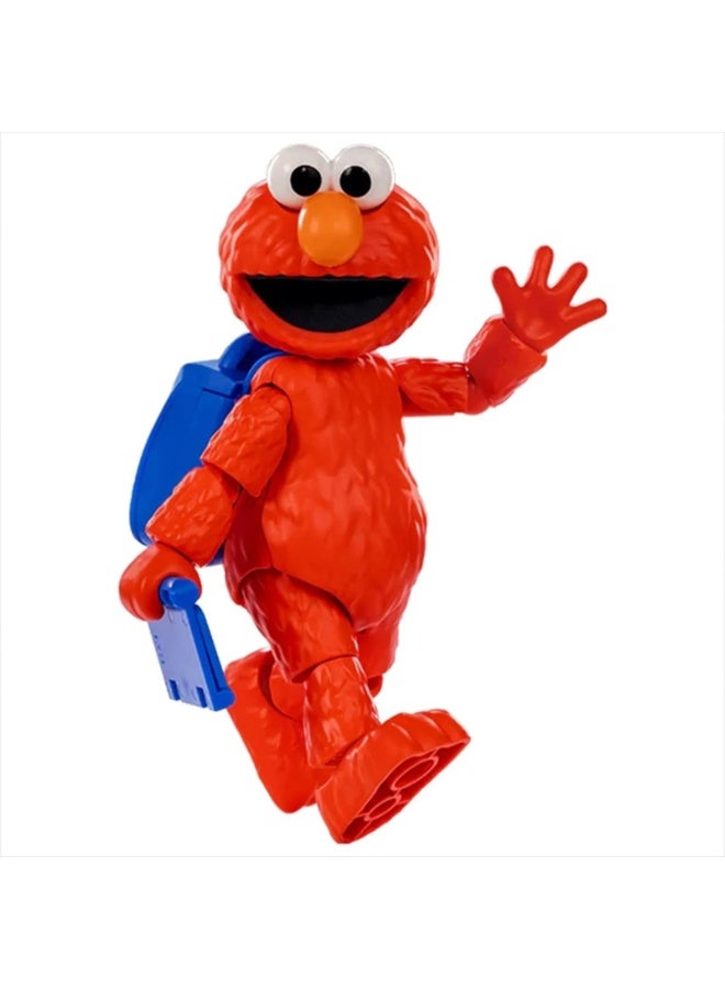 BLOKEES preCOOL Sesame Street Elmo Model Kit | Buildable Action Figure with Backpack | Collectible Construction Toy for Kids Ages 3+ | Articulated Red Plush Character - Image 3