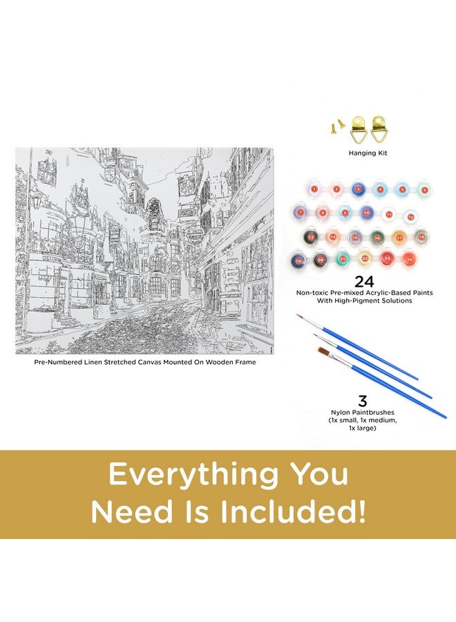 Aquarius AQUARIUS Harry Potter Diagon Alley Art by Numbers - 16 x 20 inches Harry Potter Themed Paint by Number for Adults & Kids - DIY Color by Number Paint Kit for Beginner - Officially Licensed - Image 3