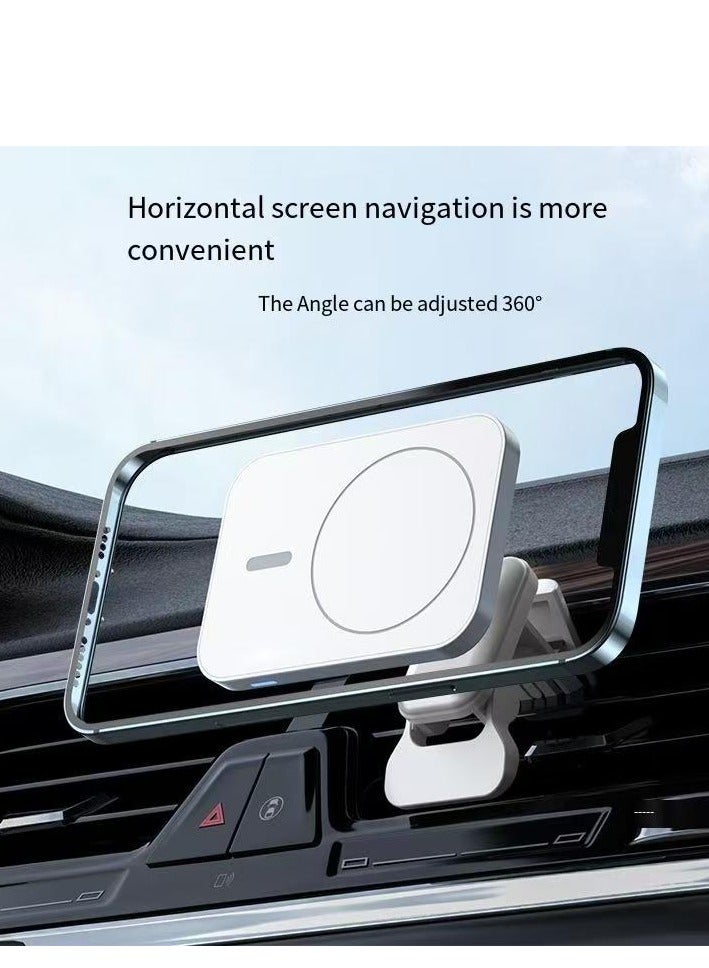 General 8 in 1 Wireless Charger, All-in-One Foldable Wireless Charging Station with Built-in AC Adapter, Wireless Charging Stand for Most Phone Models - White  - Image 3