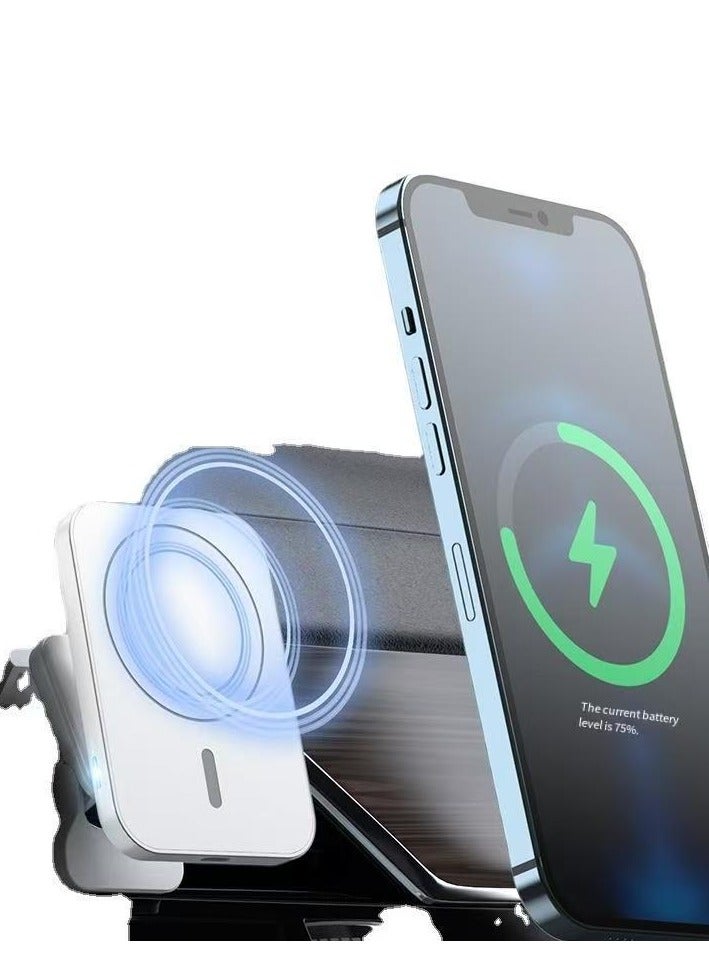 General 8 in 1 Wireless Charger, All-in-One Foldable Wireless Charging Station with Built-in AC Adapter, Wireless Charging Stand for Most Phone Models - White  - Image 2