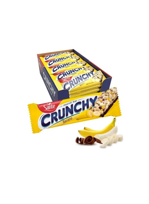 Sante Crunchy bar with banana 35 grams - Pack 25 Pcs