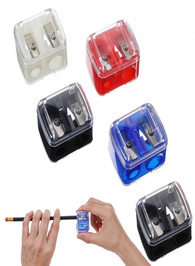 Tyqour 5Pcs Eye Pencil Sharpener for Women Lip Liner Pencil Eyeliner Eyebrow Sharpener Makeup Eyeliner Sharpeners for Pencils Double Cosmetic Handheld Sharpeners Multi Colors - Image 1