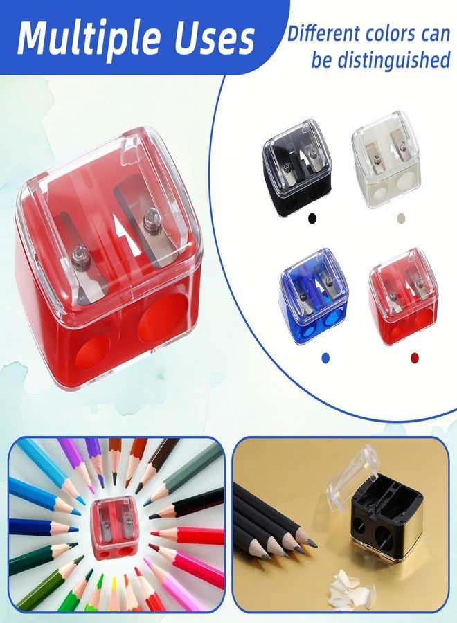 Tyqour 5Pcs Eye Pencil Sharpener for Women Lip Liner Pencil Eyeliner Eyebrow Sharpener Makeup Eyeliner Sharpeners for Pencils Double Cosmetic Handheld Sharpeners Multi Colors - Image 5