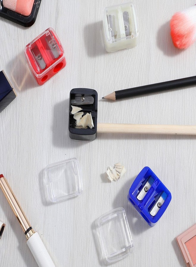 Tyqour 5Pcs Eye Pencil Sharpener for Women Lip Liner Pencil Eyeliner Eyebrow Sharpener Makeup Eyeliner Sharpeners for Pencils Double Cosmetic Handheld Sharpeners Multi Colors - Image 4