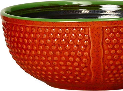 Caffeine Ceramic Handmade red & Green Patti Serving Bowl - Image 3