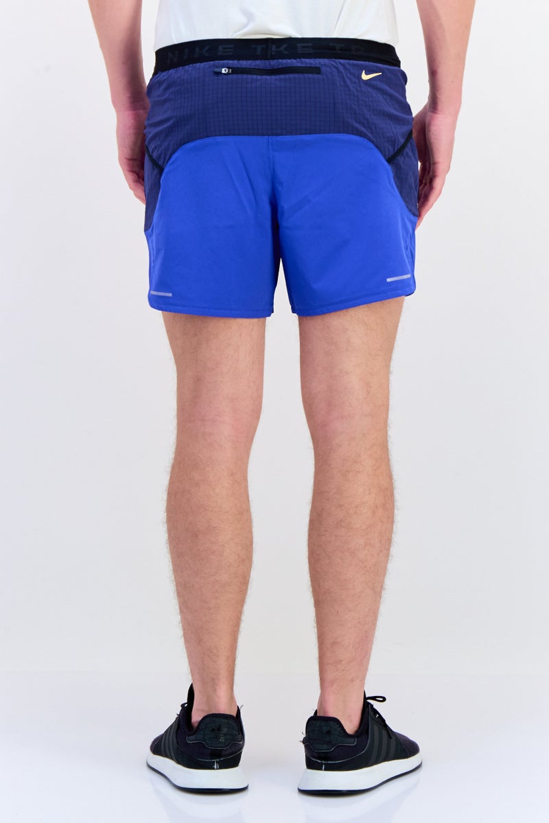 Nike Men Standard Fit 5 Length Running Shorts, Blue  - Image 4