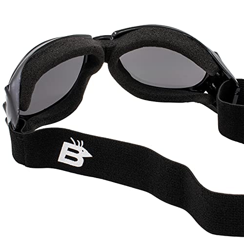 Birdz Eyewear Eagle Motorcycle Goggles (Black Frame/Smoke Lens) - Image 5