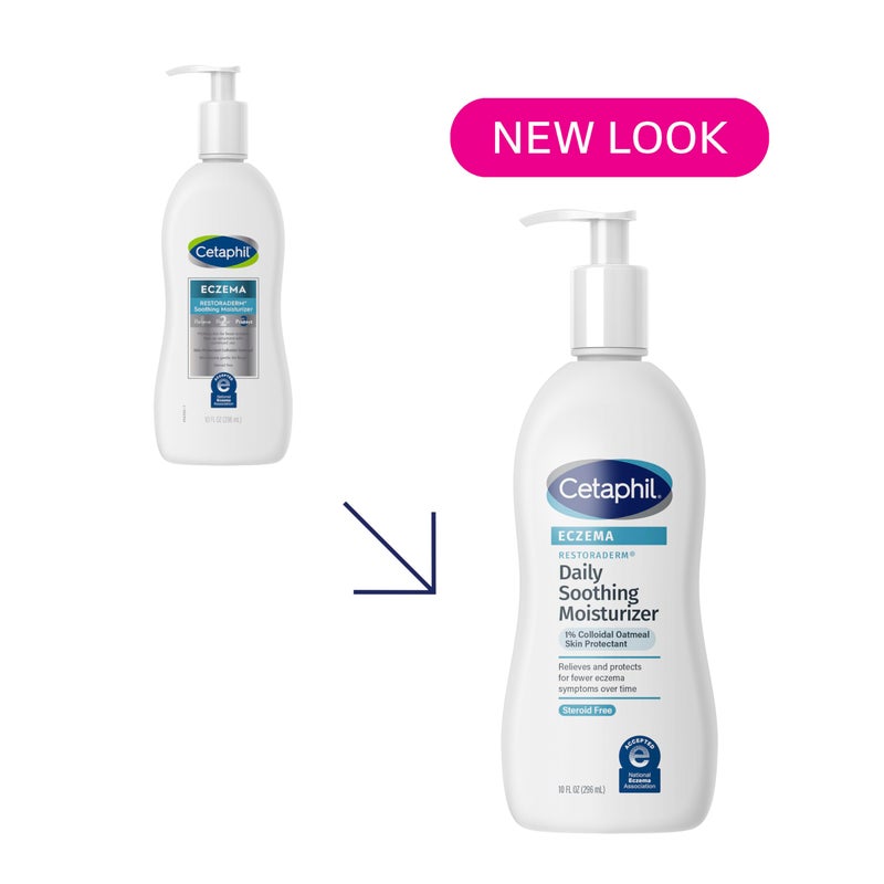 Cetaphil مرطب سوتينغ من سيتافيل ريسوراديرم، للبشرة المعرضة للإكزيما، 10 أونصة سائلة، للبشرة الجافة، الحكة، المتهيجة، ترطيب لمدة 24 ساعة، بدون عطر مضاف، علامة تجارية موصى بها من قبل الأطباء للعناية بالبشرة الحساسة - Image 2