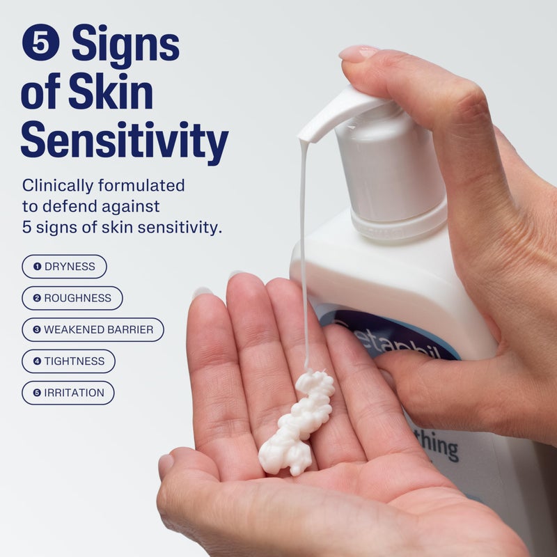 Cetaphil مرطب سوتينغ من سيتافيل ريسوراديرم، للبشرة المعرضة للإكزيما، 10 أونصة سائلة، للبشرة الجافة، الحكة، المتهيجة، ترطيب لمدة 24 ساعة، بدون عطر مضاف، علامة تجارية موصى بها من قبل الأطباء للعناية بالبشرة الحساسة - Image 3