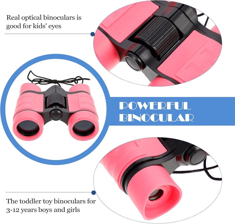 klarako Children's Binoculars Powerful Binocular Compact Binocular Binoculars for Kids Binocular for Sightseeing Kids Binoculars Birding Binocular Mini Binocular Handle Non-Slip Plastic 4X - Image 4
